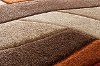5 x 7 Medium Brown, Orange & Red Area Rug - Alpha-2