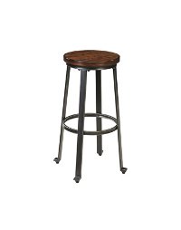 D307SDCB Challiman Rustic Brown Bar Stool (Set of 2) - Challiman