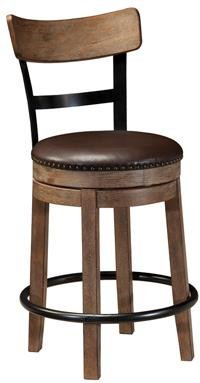 Light Brown Swivel Counter Stool - Pinnadel