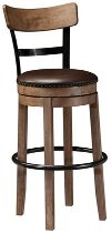 Light Brown Swivel Bar Stool - Pinnadel