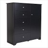 3170045 Black Door Chest with 5 Drawers - Vito -2