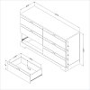 3840010 White 6-Drawer Double Dresser - Reevo -2