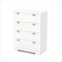 3840034 White 4-Drawer Chest - Reevo
