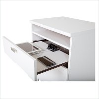 3840060 White Night Stand with Drawers and Cord Catcher - Reevo-2
