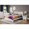 3840060 White Night Stand with Drawers and Cord Catcher - Reevo-4