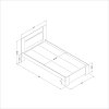 3840189 White Twin Bed Set (39 Inch) - Reevo -2