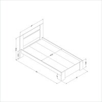 3840189 White Twin Bed Set (39 Inch) - Reevo -2