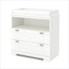 3840330 White Changing Table with Storage - Reevo