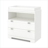3840330 White Changing Table with Storage - Reevo