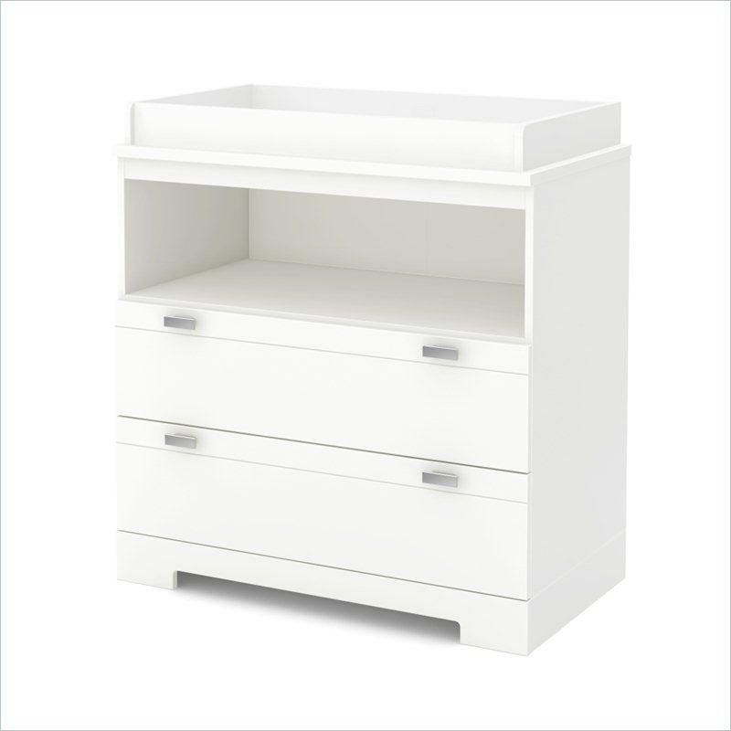 White Changing Table With Storage Reevo Rc Willey Furniture Store