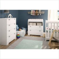 3840330 White Changing Table with Storage - Reevo -2