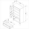 3516038 Dark Mahogony Armoire with Drawers- Noble -3