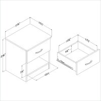 3132061 Pine One-Drawer Night Stand - Libra -2