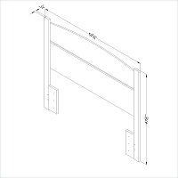3132091 Country Pine Full Panel Headboard (54 Inch)- Libra -3