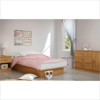 3132235 Country Pine Twin Platform Bed (39 Inch) - Libra