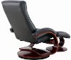 Black Top Grain Leather Swivel, Recliner with Ottoman - Oslo-4