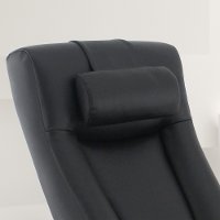 Black Top Grain Leather Cervical Pillow - Oslo