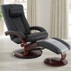 Black Top Grain Leather Cervical Pillow - Oslo-2