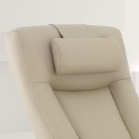 Cobblestone Taupe Top Grain Leather Cervical Pillow - Oslo