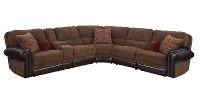3PC1252BPLAFRAFW Auburn Brown 3 Piece Reclining Sectional