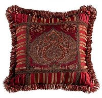 Lorenza Printed Velvet 18 Inch Throw Pillow