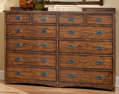 Oak Park Mission 12-Drawer Dresser
