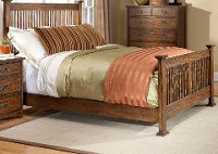 Mission Cal-King Bed - Oak Park