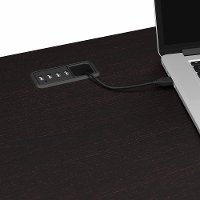 Espresso Oak L-Desk and Hutch - Cabot -3