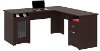 Harvest Cherry L Desk and Hutch - Cabot -7