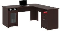 Harvest Cherry L Desk and Hutch - Cabot-7