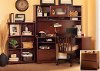 Harvest Cherry Corner Desk with Hutch, File, and Bookcase - Cabot