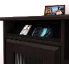 Espresso Oak L Desk with Hutch, File, and Bookcase - Cabot -3