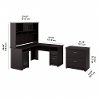 Espresso Oak L-Desk with Hutch and Lateral File - Cabot -5