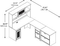 Espresso Oak L-Desk with Hutch and Lateral File - Cabot-7