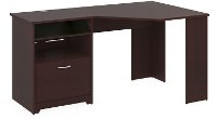 Harvest Cherry Corner Desk with Hutch and Bookcase - Cabot -3