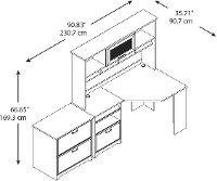 Espresso Oak Corner Desk with Hutch and Lateral File - Cabot-4
