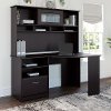 Espresso Oak Corner Desk with Hutch - Cabot