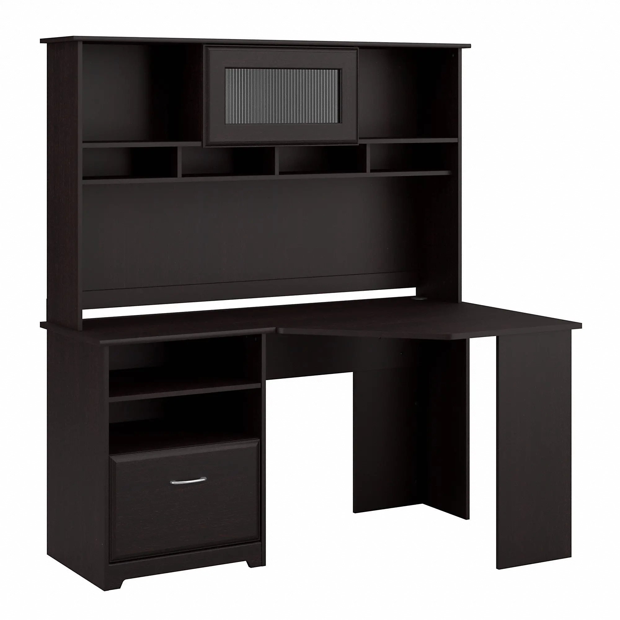CAB008EPO Espresso Oak Corner Desk with Hutch - Cabot-2