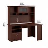 Harvest Cherry Corner Desk with Hutch - Cabot -6