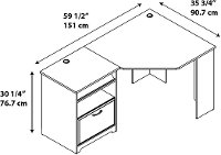 Cherry Corner Computer Desk - Cabot -7