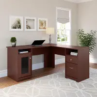 WC31430-03K Cabot Cherry 60 Computer L-Desk