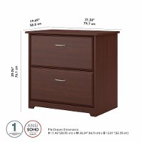 Cherry 2 Drawer Lateral File Cabinet - Cabot -5