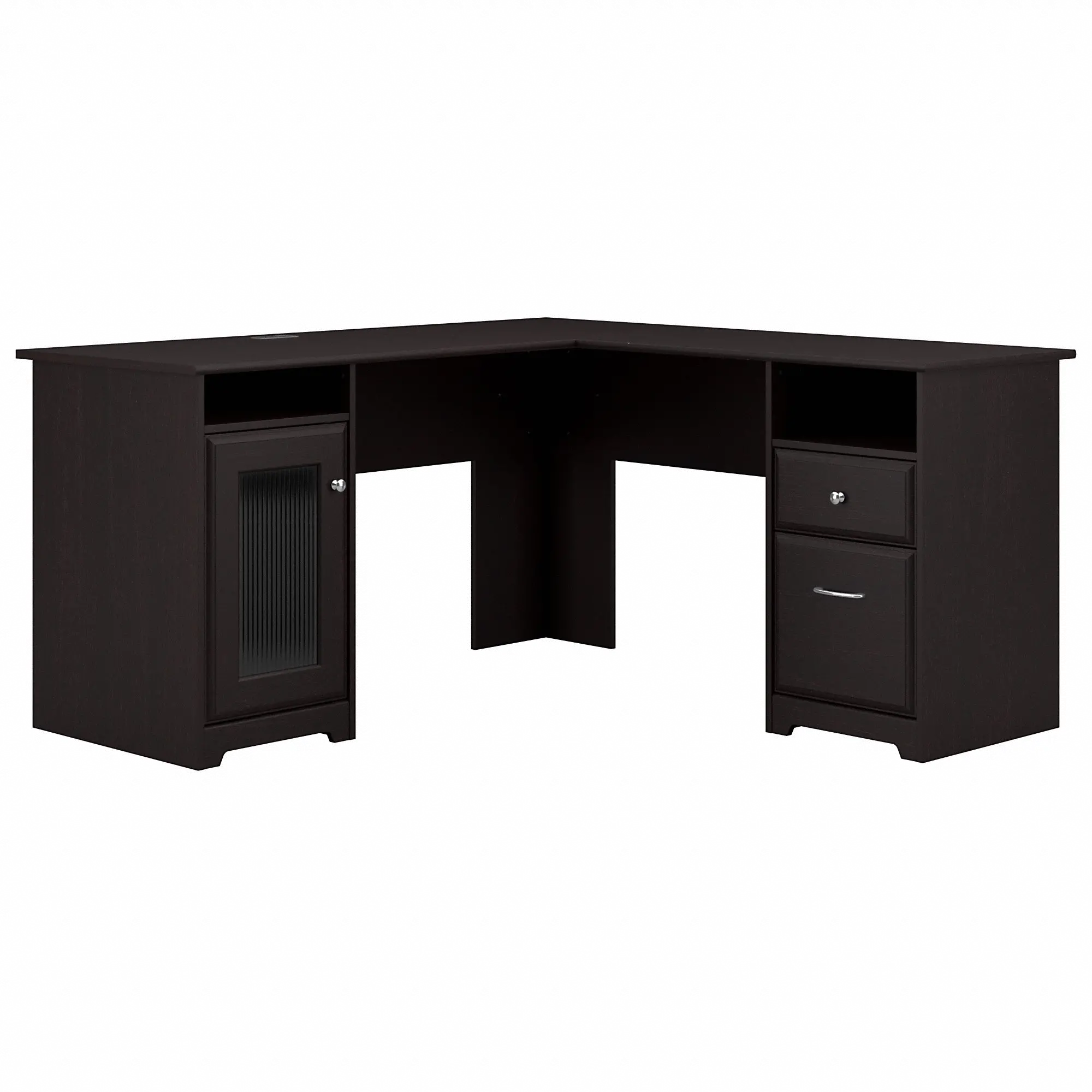 WC31830-03K Espresso Oak L-Desk (60 Inch) - Cabot-2