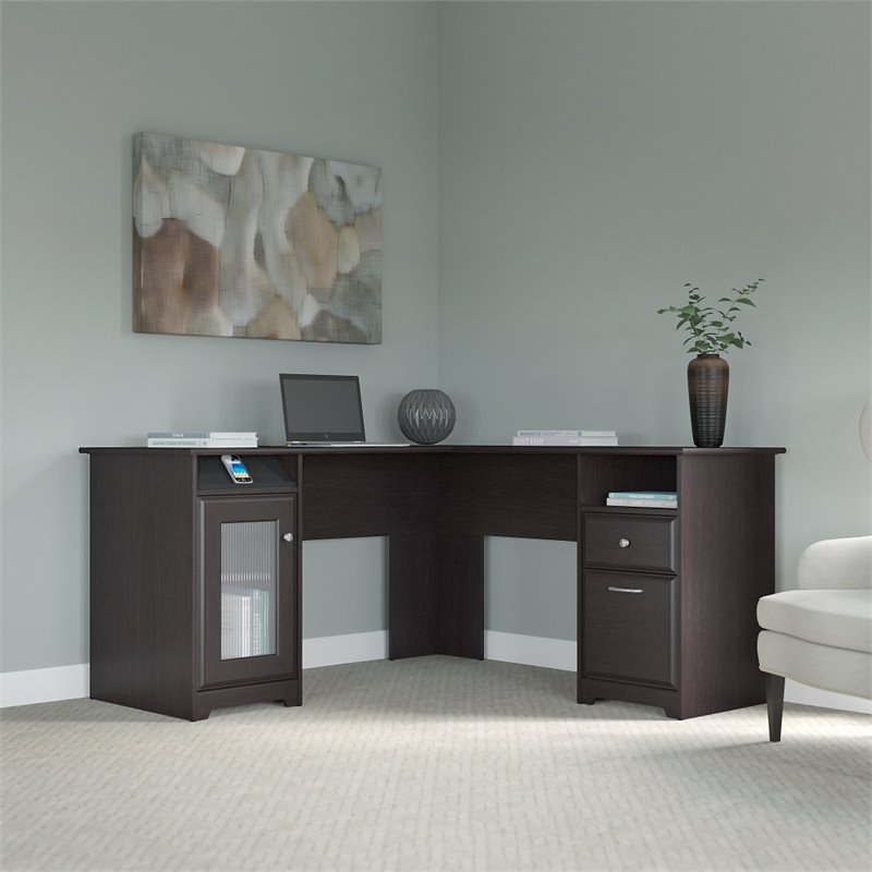 Espresso Oak L-Desk (60 Inch) - Cabot-6