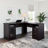 Expresso Oak L-Desk (60 Inch) - Cabot