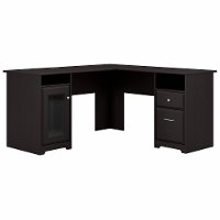Expresso Oak L-Desk (60 Inch) - Cabot-2