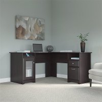 Expresso Oak L-Desk (60 Inch) - Cabot-6