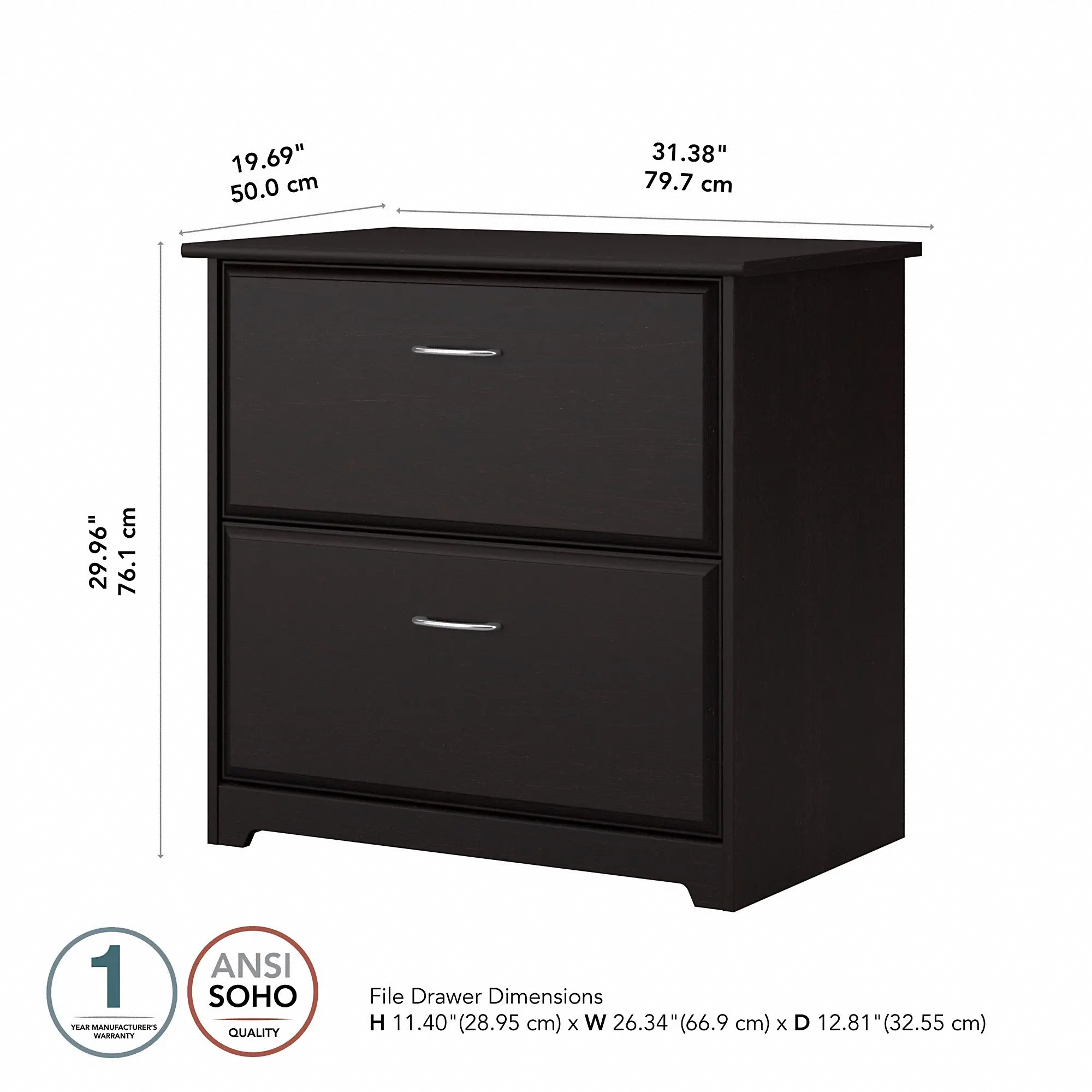 WC31880-03 Espresso Oak 2 Drawer Lateral File Cabinet - Cabot-5