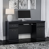 Antique Black Executive Credenza - Birmingham