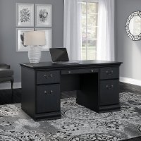 Antique Black Executive Desk (60 Inch) - Birmingham